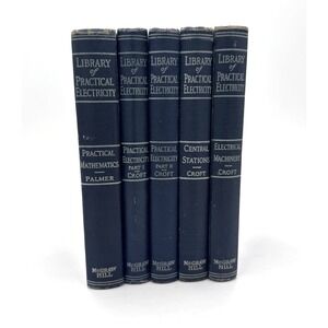 Library of Practical Electricity Wiring Math Machinery HC 1931-40 Lot of 5